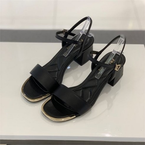 미소페 By NC02 여성 편안한 스트랩샌들 112124015BK