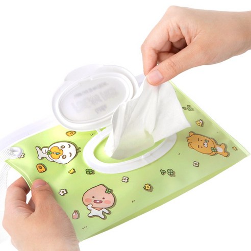 휴대용티슈케이스 휴대용휴지보관 건티슈파우치, 1개, 파우치 그린