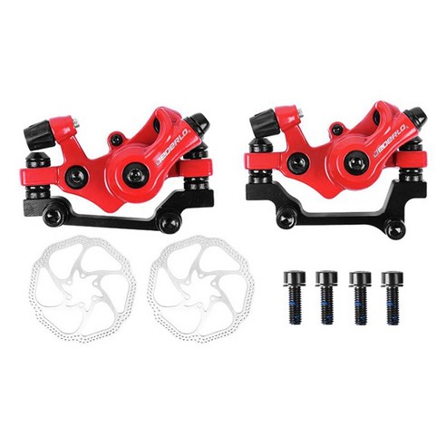 Retemporel JEDERLO 자전거 디스크 브레이크 전기 기계식 시스템 F160-R140/F180-R160 XTR 패드 160Mm 디스크 레드