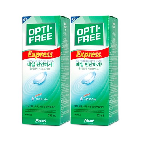 옵티프리 익스프레스 렌즈세정액, 355ml, 2개