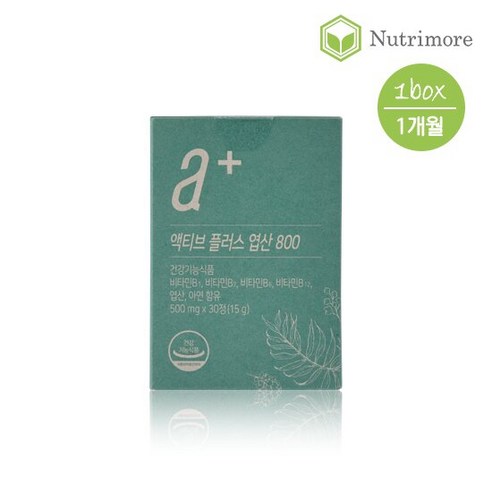 뉴트리모어 액티브 플러스 엽산 800 15g, 1개, 30정