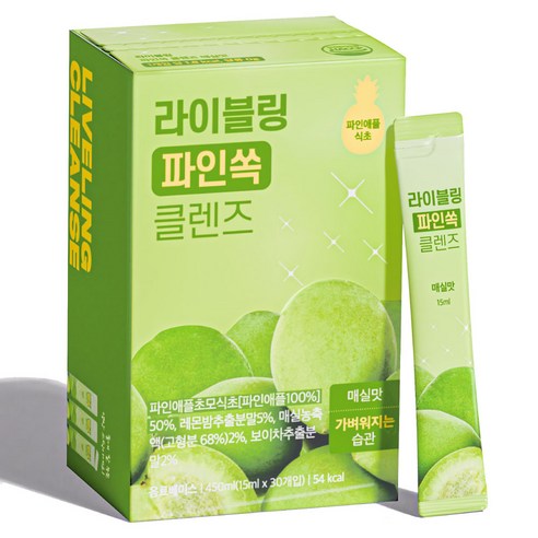 라이블링 파인쏙 클렌즈 매실맛 파인애플식초, 30개, 15ml