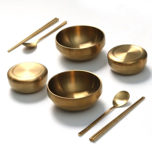 품격 있는 식탁을 완성하는 라온 스텐 티타늄 2인 반상기 세트