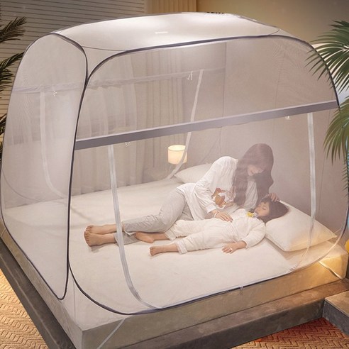 모기와의 전쟁, 이제 안녕! 꿀잠 보장 원터치 침대 텐트 사용 후기 사각모기장