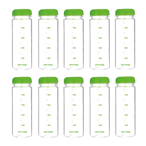 마이보틀 트라이탄 눈금 내열물병 10p 350ml 500ml, 그린(10개입)
