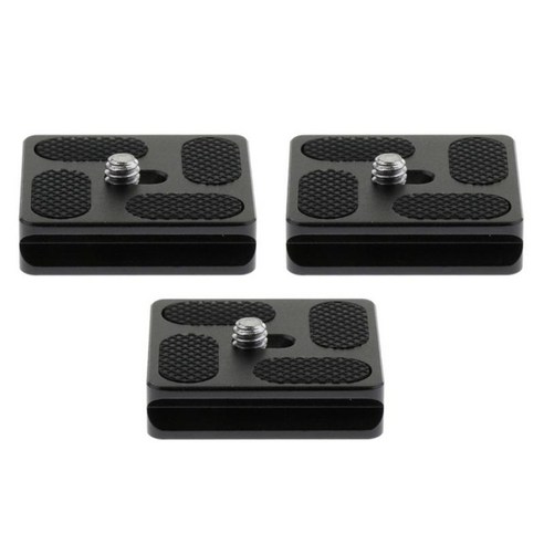 Arca-Swiss 삼각대 볼 헤드 용 3pcs 카메라 1/4 "퀵 릴리스 QR 플레이트, 60mm, 블랙, 알루미늄