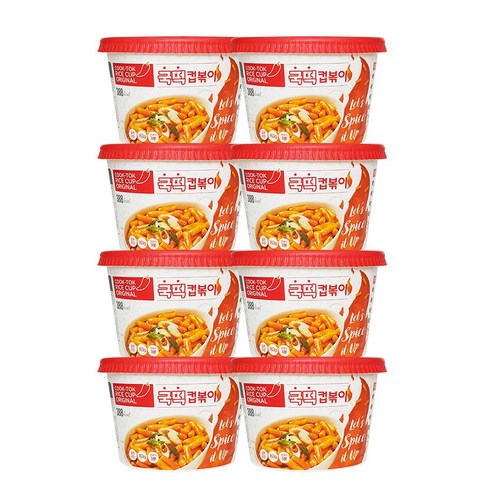 추억의국민학교떡볶이 국떡 컵볶이 오리지널, 163g, 8개