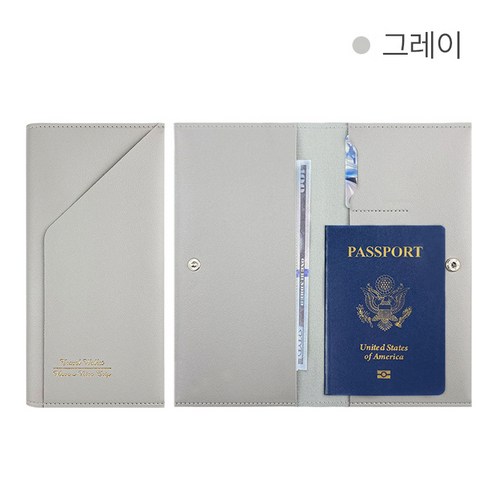 LTP004 여행용 현금 현찰 카드 여권 고급 심플 가죽 케이스 지갑 장지갑