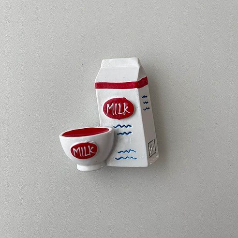 3 차원 부드러운 소품 만화 자석 마그네틱 스티커 장식 귀여운 크리 에이 티브 냉장고 스티커, 식품 냉장고/붉은 우유 상자, 중간