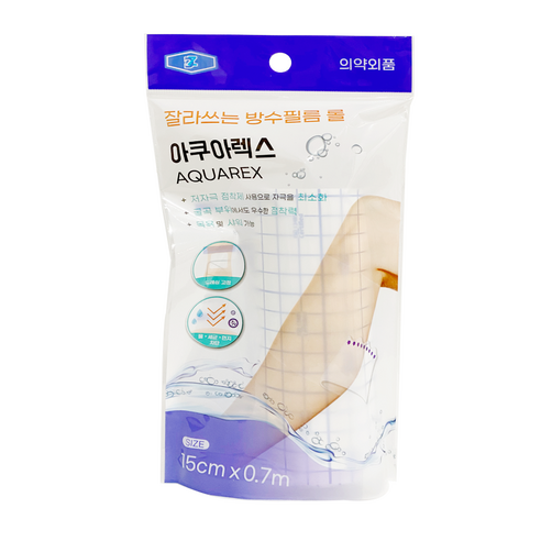 잘라쓰는 방수필름 롤 아쿠아렉스 12개 (15cm X 70cm) 드레싱 밴드, 12개