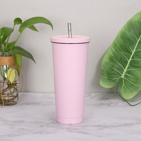 ZZJJC 아이디어 보온병 아이디어 텀블러 아웃도어 보온병, 500ml, 빅 아일렛 핑크