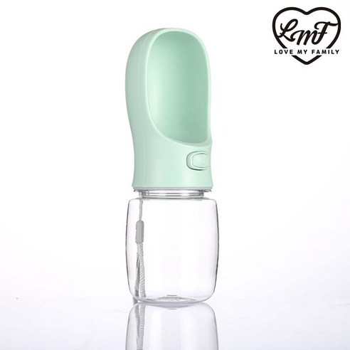 로마팸 파스텔 강아지물병 원터치 강아지 애견 휴대용 물통 텀블러, 원터치 강아지 물병350ml, 그린