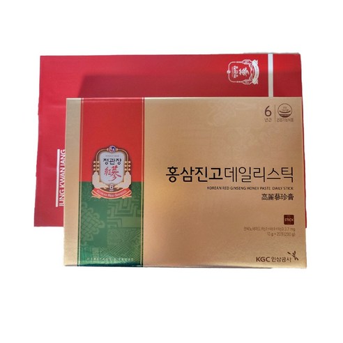 정관장 홍삼진고 데일리스틱 10g 20포 선물 포장 쇼핑백 설 명절 세트, 20회분, 1개