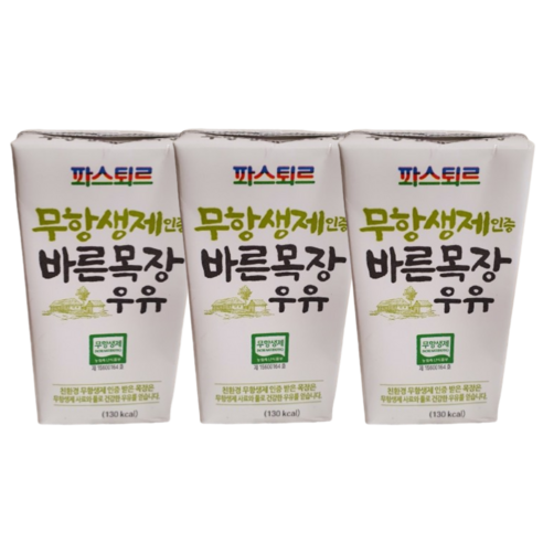 파스퇴르 바른목장 우유, 125ml, 24개