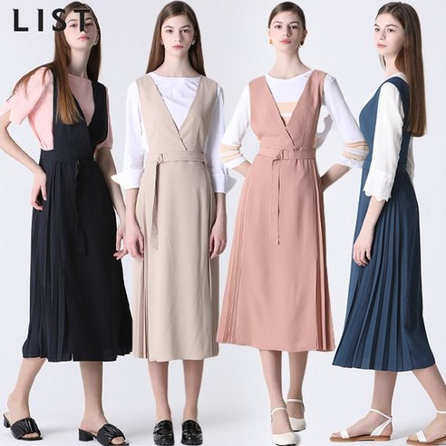 [쉬즈미스] 측면 플리츠 레이어드 원피스 (P002862163) 쉬즈미스원피스