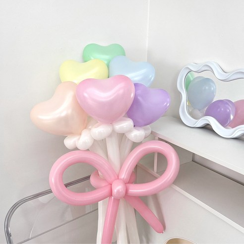 조아트 LED 꽃풍선 PVC 벌룬 플라워, 로즈레드M 자이언트플라워스탠딩 11 파티아일랜드 하트 풍선 마카롱 믹스 꽃다발 DIY 세트 요술 풍선 풍선꽃다발 기념일 이벤트, 1개