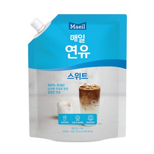 매일 연유 스위트 파우치 1kg, 1개