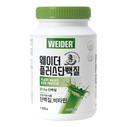 웨이더 플러스 단백질 녹차라떼맛 헬스보충제, 1개, 녹차라떼 맛, 1.02kg