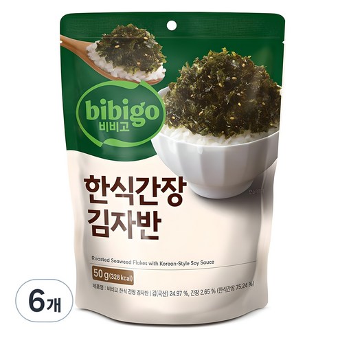 비비고 한식간장 김자반, 50g, 6개