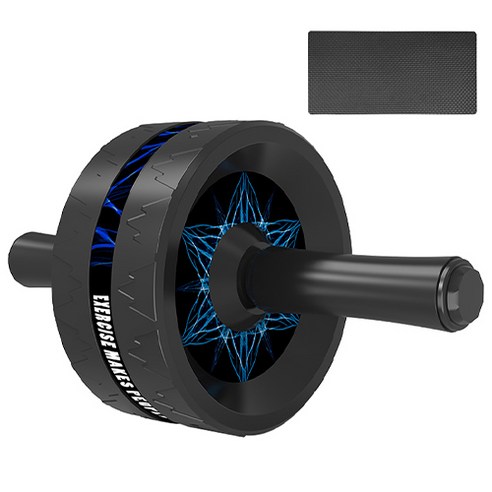 Senro AB슬라이드 복근운동기구 두껍게 하다 휠 스테인리스강관, 더블휠 블루 불꽃