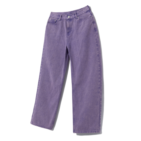 그루브라임 유니GYL/PPA톤 다잉워싱 스트레이트 DYEING WASHING DENIM PANTS PURPLE LRRSDDW115M 526549