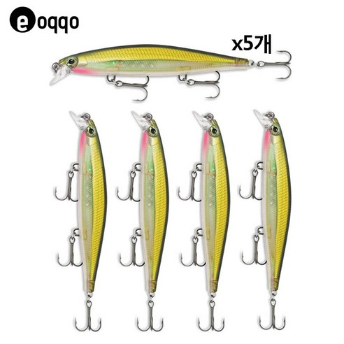 eoqqo 슬로우 플로팅 미노우 110mm 13g 루어낚시용품, E형 5개