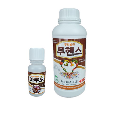 FMC 코리아 아쿠도 50ml 루핸스 1000ml 각각 선택하세요/토양 미생물 제 개량제 뿌리 발근제 촉진제 고추 오이 호박 양파 탄저병 전착제 약 루헨스, 1개