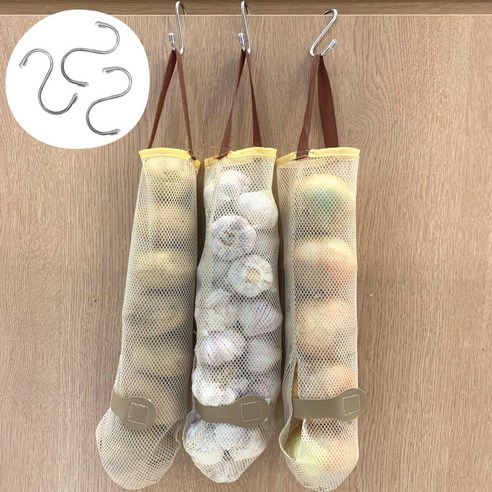 제이스토어 마늘 보관 양파망 야채 보관망, 3개, 대형