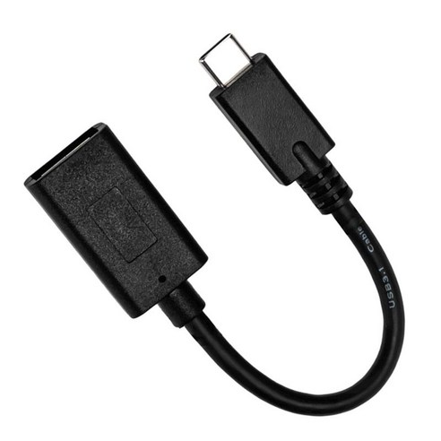 Samsun S8 S9 용 OTG USB-C 3.1 어댑터 USB-C 남성 - USB-A 여성, 15cm, 검은 색, 주석 도금 구리 와이어