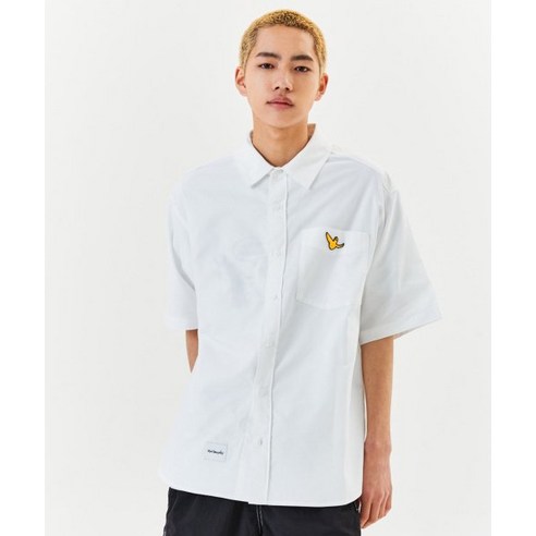 국내정품 마크 곤잘레스 ANGEL WAPPEN OXFORD S/S SHIRT - WHITE