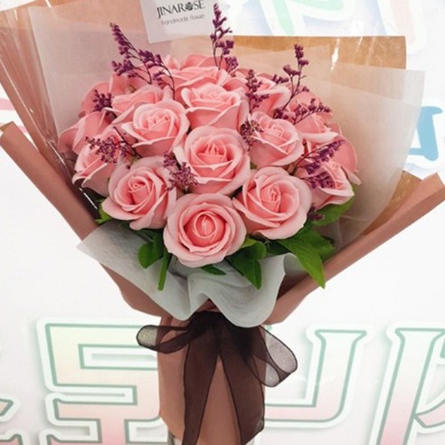[오케이나우ㅣ강추] 구체화된 표현이 담긴 비누꽃 선물: 지나로즈의 여친꽃 선물 비누꽃다발 [OKNOWㅣ추천상품]
