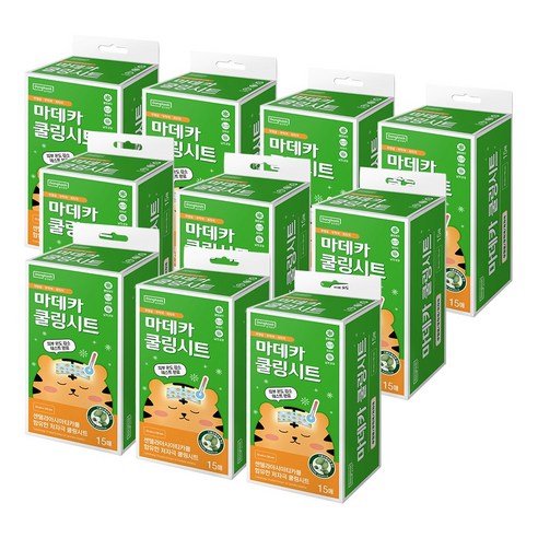 동국제약 마데카 쿨링시트 15매 해열패치 열패치 쿨링패치 열냉각시트 아이스패치, 15매입, 10개