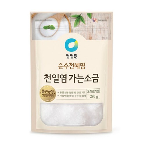 청정원 천일염 가는소금, 280g, 1개