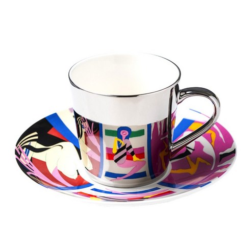 [SW] 거울 반사 커피 잔 유리 차 물 컵 크리 에이 티브 Coffeeware Drinkware, 분홍색_201-300ml