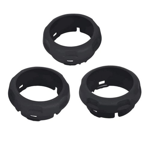 3x 자동차 패널 볼륨 에어컨 노브 스위치 커버-LR029591-중앙 콘솔 AC 볼륨 컨트롤 노브 커버-랜드 로버 블랙, 검은 색, 플라스틱