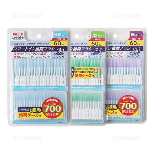 일본 스마트인 소프트 치간칫솔 60P 구강관리, SS~M (60P), 1개, 60개입