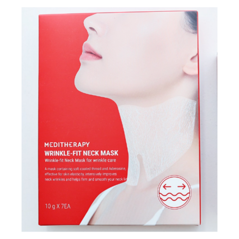 본사정품) 메디테라피 목주름팩 10g x 7ea 링클핏 넥 마스크 목주름 팩 넥라인 리프팅케어 목마스크팩, 1개
