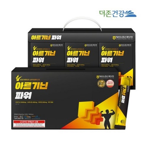 아르기닌 파워 20g x 30포 스틱형 젤리 더존건강, 600g, 1박스