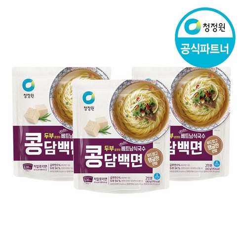 청정원 콩담백면 베트남식 국수 362g x 3개, 1개