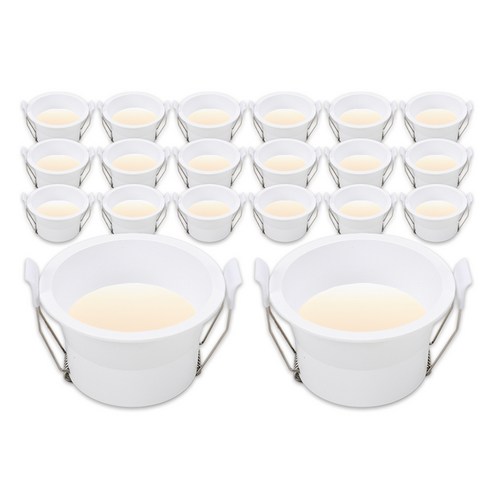 라인라이팅 LED 어반(움푹) 3인치 다운라이트 8w, 20개, 어반(움푹)3인치 8w 전구(노란빛)