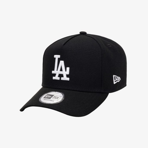 뉴에라 남녀공용 MLB 화이트 온 블랙 LA 다저스 K프레임 면 볼캡 13583794, BLACK, 1개