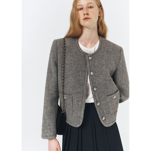 던스트 CLASSIC TWEED JACKET MELANGE GREY_UDJA4C203G2