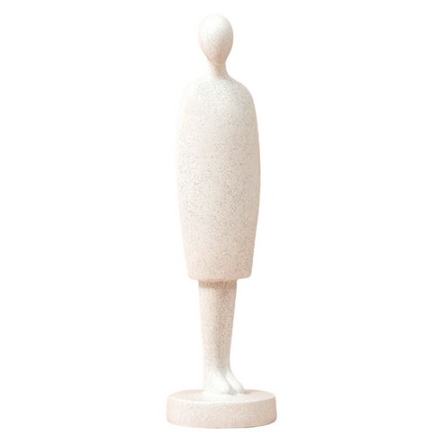 현대 창조적인 수지 추상적인 동상 북유럽 침실 정원 가정 장식, 흰색 1