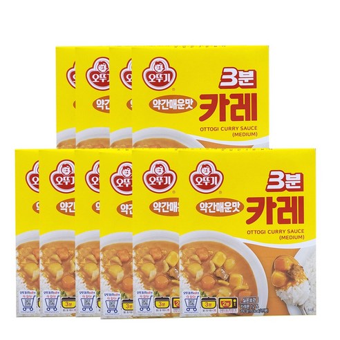 <올따옴> 오뚜기 3분카레 약간매운맛 200g x 10입, 10개