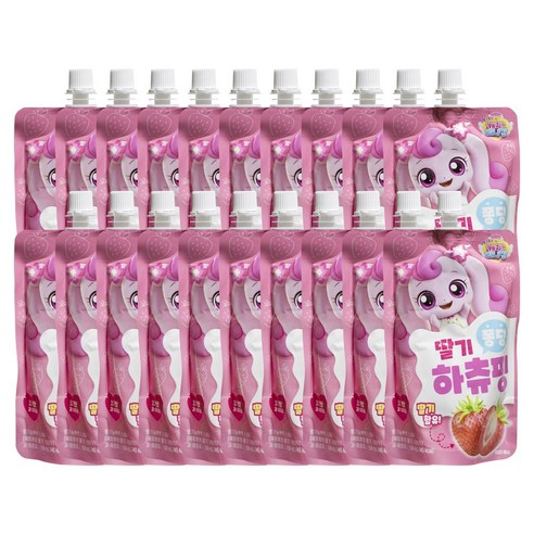 캐치티니핑 딸기 퐁당 하츄핑 음료수 100ml, 30개