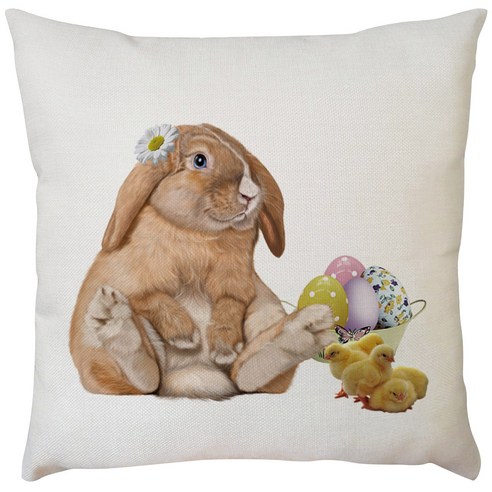 OEM Rabbit Easter Day Pillow Cover Sofa Cushion Custom Home DecorationQQQ201228084E, A