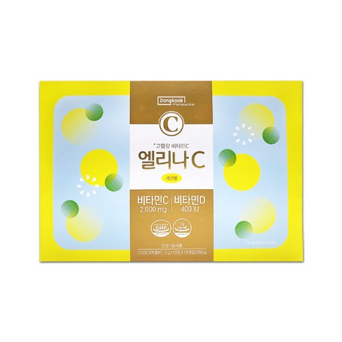동국제약 엘리나C 120포 4개월분 약국전용 고함량 비타민C, 360g, 1개