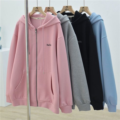 [150kg까지 특가상품] 후드집업 여성 가을 겨울 편한 간절기 제인드 무지 레터링 프린트 루즈핏 후드티 포켓 기모 자켓 가을옷 빅사이즈 오버사이즈 캐주얼 패션 데일리 상의