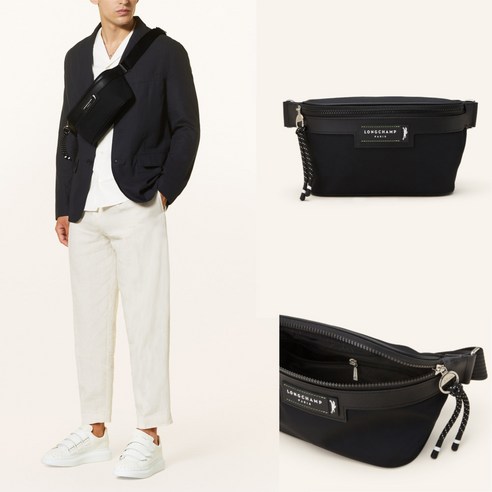 롱샴미니백 르플리아쥬 벨트 크로스백 블랙 관세포함