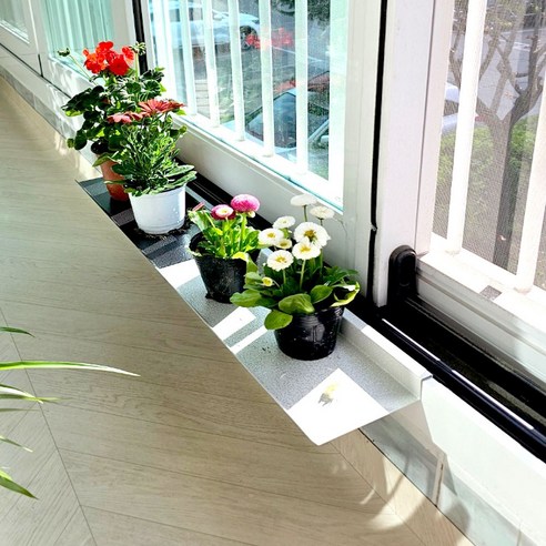티라미슈 창틀선반 국내산 40cm 30cm 20cm 두께 8-21mm창틀사용 베란다 창문 다용도 화분걸이 무타공 선반, 21mm/400, 밀크화이트